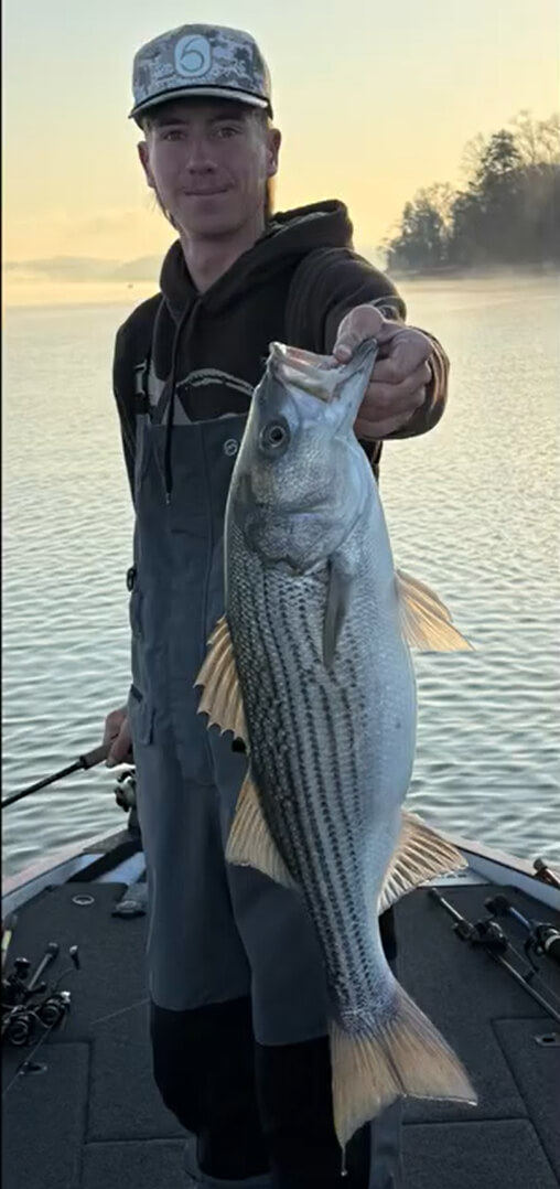 Striper landed on Lake Hartwell