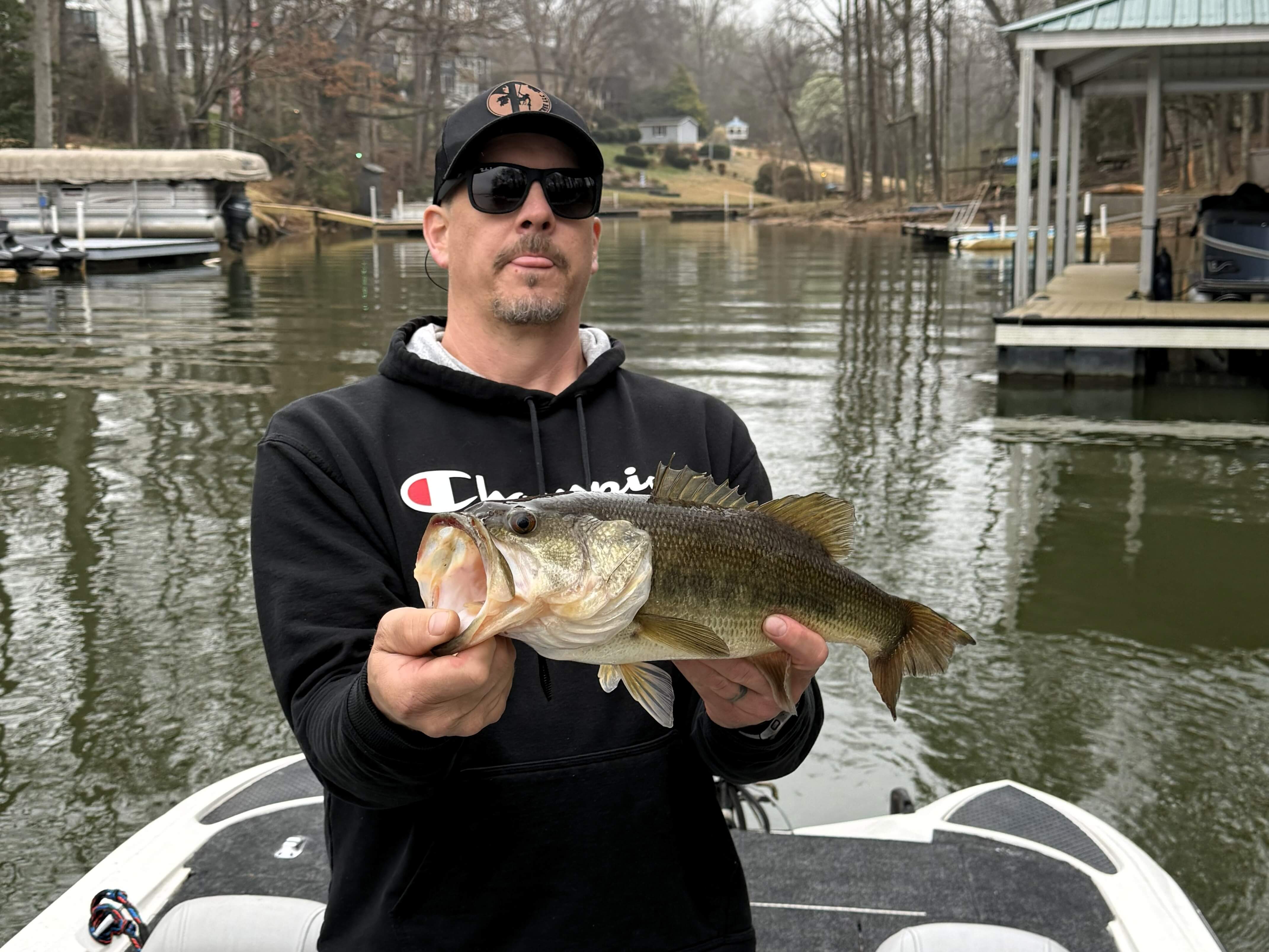 Bass fishing on Lake Hartwell
