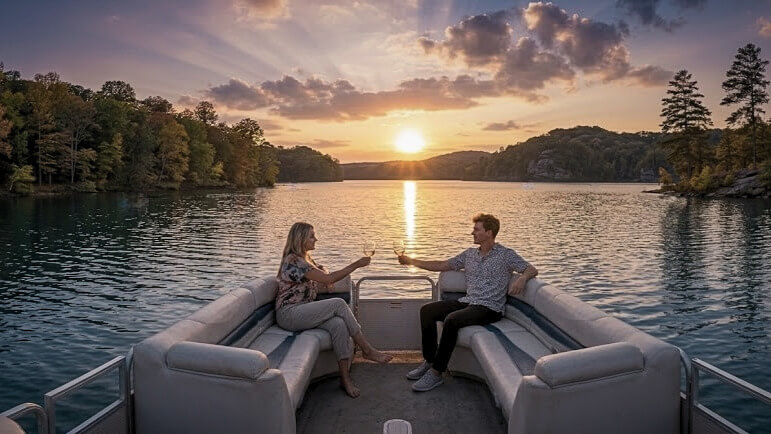 Sunset cruise on Lake Hartwell